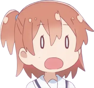 😅 аниме, в шоке, мультфильм, девушка, милый telegram sticker