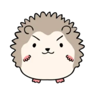 😈 erizo, animal, dibujos animados, lindo, pegatina telegram sticker