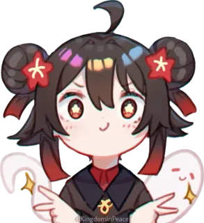 Hu Tao 胡桃 [@NekoTsu] whatsapp stickers