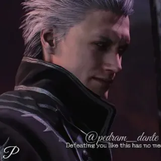 🗡 Vergil Devil May Cry Defeating you like this has no meaning video game, anime, vergil, devil may cry, villain, sword telegram sticker
