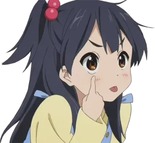 😋 Anime, Ragazza, Dito medio, Offensivo, Maleducato whatsapp sticker