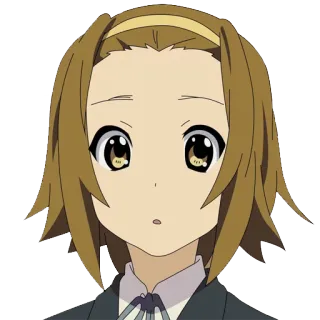 😯 Ritsu Tainaka K-On! Anime, Desenho animado, Garota, Retrato, K-On, Ritsu Tainaka telegram sticker