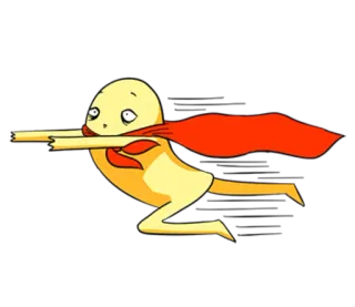 💨 Cartoon, Superheld, Cape, Vliegen, Geanimeerd, Sticker, Grappig telegram sticker