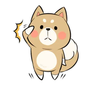 👌 собака, животное, милый, мультфильм, питомец, сиба ину telegram sticker