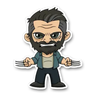 🇨🇦 Wolverine Wolverine, Marvel, superhero, comics, X-Men, mutant, claws telegram sticker