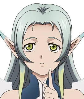 👀 Anime, Elfo, Personaggio, Illustrazione, Arte, Fantasy whatsapp sticker