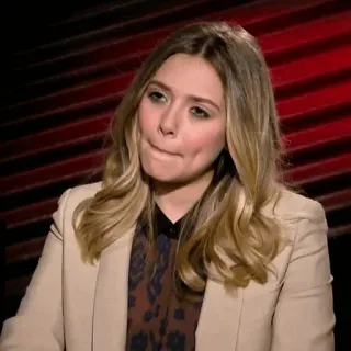 🍓 Elizabeth Olsen นักแสดง, คนดัง, ภาพเหมือน, ผมบลอนด์, ผู้หญิง telegram sticker