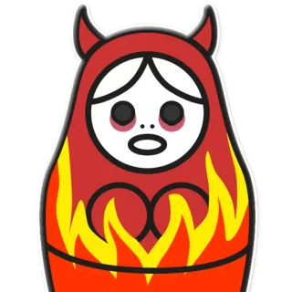 👿 diable, démon, feu, dessin animé, mal, monstre, autocollant telegram sticker