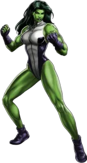 ☺️ She-Hulk marvel, hulk, she-hulk, superheld, comic whatsapp sticker
