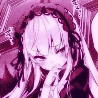 😌 anime, girl, manga, illustration, kawaii, cute whatsapp sticker