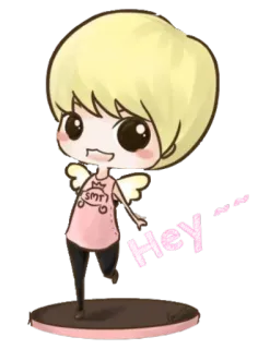 😊 Hey 漫画, ちび, 可愛い, アニメ, 挨拶 telegram sticker