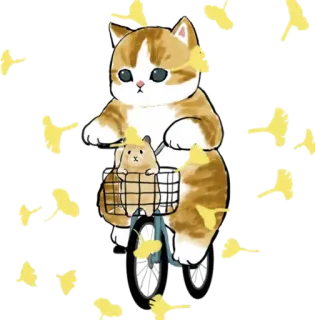 🌾 gato, hamster, bicicleta, fofo, animais telegram sticker