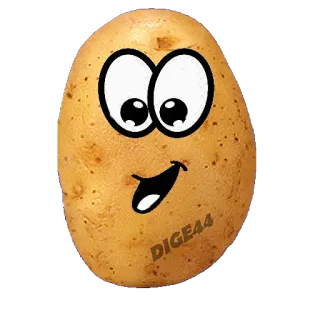 🙂 DIGE44 kentang, kartun, makanan, sayuran, mata, senyum telegram sticker