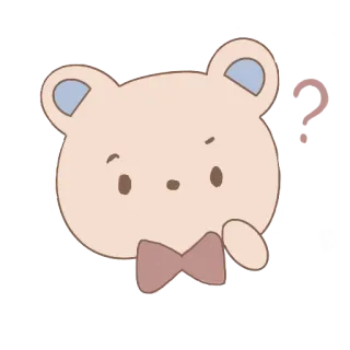🤔 cartoon, bear, cute, question, bow tie, adorable telegram sticker