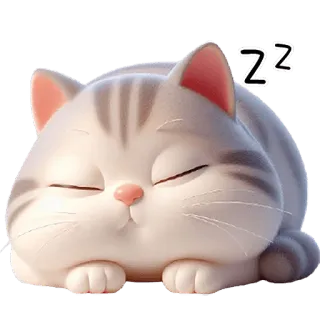 😴 ZZ gato, durmiendo, gatito, animal, lindo, dibujo animado, sueño, perezoso telegram sticker