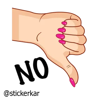 👎 NO Pollice verso, No, Non mi piace, Negativo, Gesto della mano telegram sticker