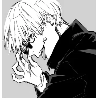🌱 Gojo Satoru Jujutsu Kaisen 动漫, 五条悟, 咒术回战, 漫画, 角色, 眼镜, 酷 telegram sticker