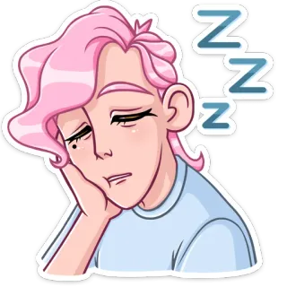 🏖 ZZZ 졸린, 피곤한, 수면, 휴식, zzz telegram sticker