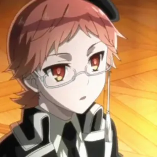 😳 Anime, Personage, Bril, Uniform, Jongen, Schattig whatsapp sticker