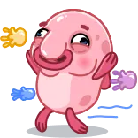 🤪 ブロブフィッシュ, かわいい, 動物, 漫画 telegram sticker