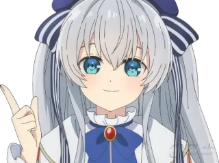 ☝ Anime, Niedlich, Mädchen, Charakter, Lächelnd telegram sticker