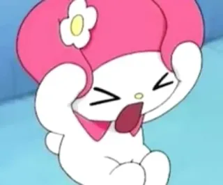 😫 My Melody My Melody, cartoon, Sanrio, cute, kawaii, character whatsapp sticker