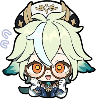 😃 Sucrose Genshin Impact 애니메이션, 비디오 게임, 원신, 설탕, 스티커, 귀여운, 만화 telegram sticker