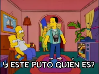 🌈 Homer Simpson The Simpsons Y ESTE PUTO QUIEN ES? ザ・シンプソンズ, ホーマー・シンプソン, アニメ, 攻撃的, 質問, 侮辱, ユーモア telegram sticker