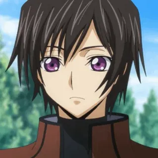 🥀 Lelouch Lamperouge Code Geass 애니메이션, 를르슈, 코드 기어스, 만화, 캐릭터 telegram sticker