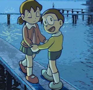 🌟 Nobita Nobi Doraemon Anime, Cartoon, Freundschaft, Süß, Japanisch whatsapp sticker