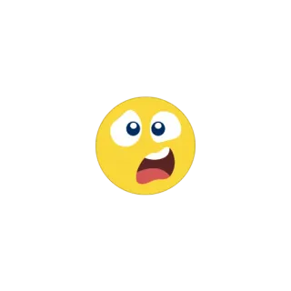 😯 emoji, yellow, face, fear, anxiety, expression telegram sticker