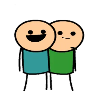 😍 火柴人, 卡通, 氰化物与欢乐, 友谊, 快乐, 简单 whatsapp sticker