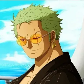 ⚔ Zoro One Piece Zoro, One Piece, Anime, Manga, Postać, Pirat whatsapp sticker