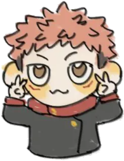 ✌️ Аниме, Мультфильм, Стикер, Чиби telegram sticker