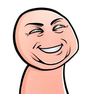 😬 Meme, Sonrisa burlona, Expresión facial, Dibujo animado, Divertido, Meme de internet telegram sticker