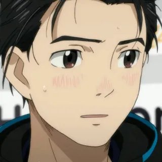 🌬 Yuri Katsuki Yuri on Ice Аниме, Yuri!!! on Ice, Юрий Кацуки, Фигурное катание, Эмоциональный, Нервный telegram sticker