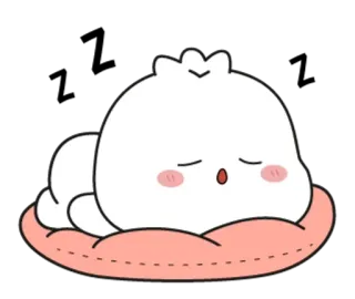 💭 cartoon, sleep, cute, pillow, kawaii, rest telegram sticker