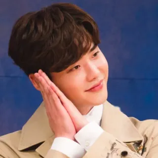 😴 đàn ông, Hàn Quốc, diễn viên, chân dung, mỉm cười, Lee Jong Suk telegram sticker