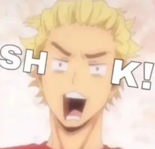 😱 SH K! geschockt, Anime, Ausdruck, Reaktion, überrascht telegram sticker