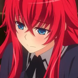 🩸 Rias Gremory High School DxD Anime, Cheveux roux, Waifu, Manga whatsapp sticker