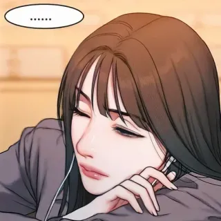 🥀 ...... mujer, chica, descanso, anime, manga telegram sticker
