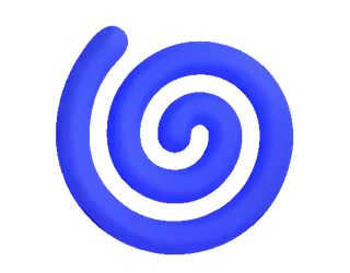 🌀 나선, 파란색, 회오리, 기하학적, 모양 telegram sticker