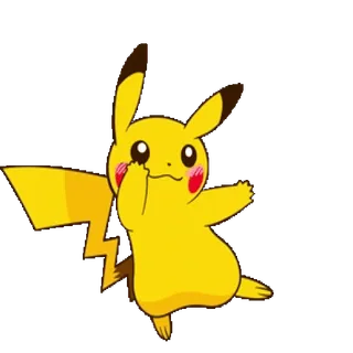 🤣 Pikachu Pikachu, Pokémon, cartoon, yellow, offensive gesture telegram sticker