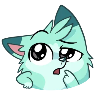 🤷‍♀️ dessin animé, chat, mignon, autocollant, animal, fantaisiste telegram sticker