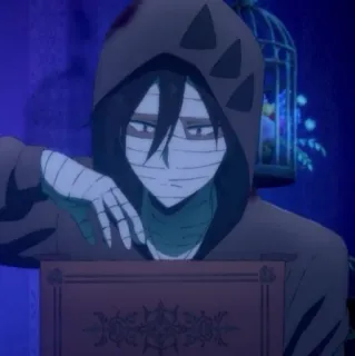 🦇 Isaac Foster Angels of Death Anime, Karakter, Isaac Foster, Angels of Death, Horor, Manga, Perban telegram sticker