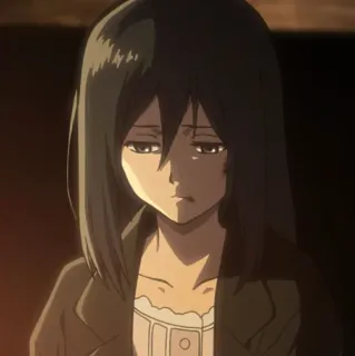❤️ Mikasa Ackerman Attack on Titan มิคาสะ, แอคเคอร์แมน, ผ่าพิภพไททัน, อนิเมะ, มังงะ whatsapp sticker