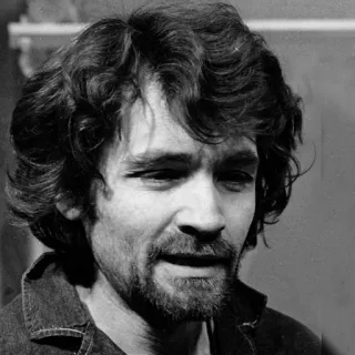 🍂 Charles Manson tueur en série, crime, famille Manson, chef de secte telegram sticker