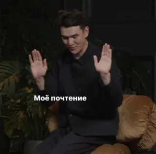 😩 Моё почтение respect, greeting, russian, gesture telegram sticker