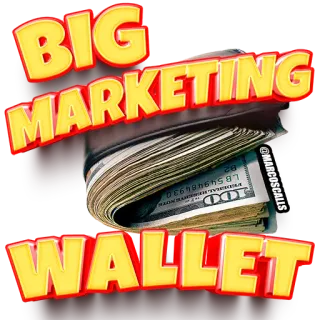 🤑 BIG MARKETING WALLET marketing, wallet, money, big, finance, cash, business telegram sticker