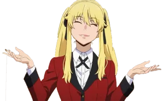 🤗 Mary Saotome Kakegurui Anime, Charakter, Mary Saotome, Blond, Kakegurui telegram sticker